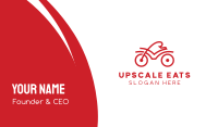 Red Cyclist Outline Business Card Image Preview