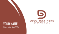 Minimalist Brown D Business Card