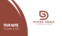 Minimalist Brown D Business Card Image Preview