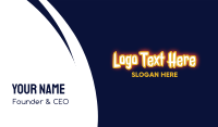 Yellow Glowing Gamer Wordmark Business Card Design