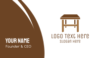 Furniture Table Business Card Design