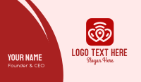 Heart Signal Location App Business Card