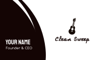 Black Acoustic Guitar Band Business Card Image Preview