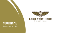 Greek Skull Wing Business Card