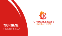 Flaming Soccer Football Ball Business Card Image Preview