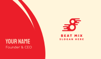 Red Fast Number 8  Business Card