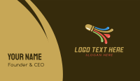 Colorful Shuttlecock  Business Card
