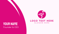 Pink Flamingo Eye Business Card Design