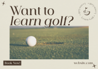 Sophisticated Golf Tournament Postcard Design