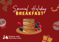 Holiday Breakfast Restaurant Postcard