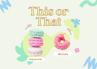 This or That Dessert Postcard