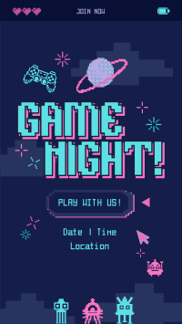 Pixelated Game Night TikTok Video