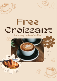 Croissant Coffee Promo Flyer