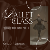 Elegant Ballet Class Instagram Post