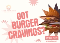 Burger Cravings Postcard