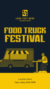 Retro Food Truck Festival TikTok Video Design