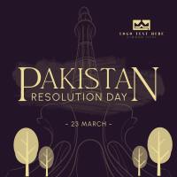 Pakistan Day Landmark Linkedin Post