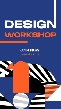 Modern Abstract Design Workshop Instagram Reel Image Preview