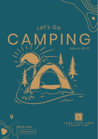 Campsite Sketch Poster