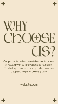Minimalist Choose Product Facebook Story