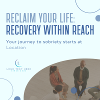 Peaceful Sobriety Support Group Instagram Post Design