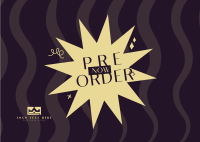 Funky Pre-Order Announcement Postcard