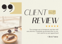 Spa Client Review Postcard