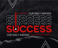 Success as Daily Agenda Facebook Post