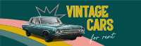 Vintage Car Rental Twitter Header Image Preview