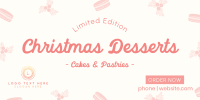 Cute Homemade Christmas Pastries Twitter Post Design