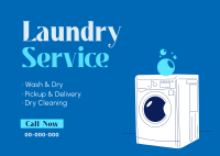 Laundry Service Postcard