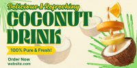 Refreshing Coconut Drink Twitter Post