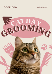 Cat Day Grooming Flyer