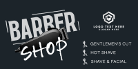 Grunge Barber Shop Services Twitter Post