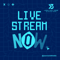 Live Stream Waves Instagram Post Design