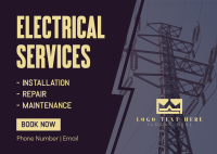 Electrician For Hire Postcard