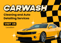 Carwash Cleaning Service Postcard