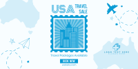 USA Travel Destination Twitter Post