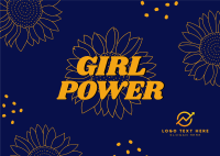 Girl Power Postcard Design