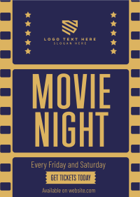 Movie Night Strip Flyer