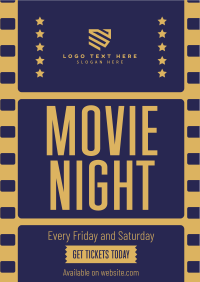 Movie Night Strip Flyer