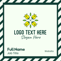 Yellow Flower Bouquet Business Card Image Preview