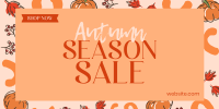 Leaves and Pumpkin Promo Sale Twitter Post Design