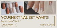 Minimalist Nail Salon Twitter Post