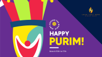 Purim Clown Facebook Event Cover