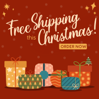 Modern Christmas Free Shipping Instagram Post