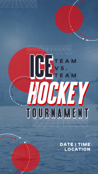 Sporty Ice Hockey Tournament Facebook Story