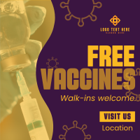 Free Vaccination For All Linkedin Post Design