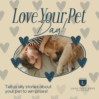 Retro Love Your Pet Day Instagram Post