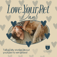 Retro Love Your Pet Day Instagram Post Image Preview